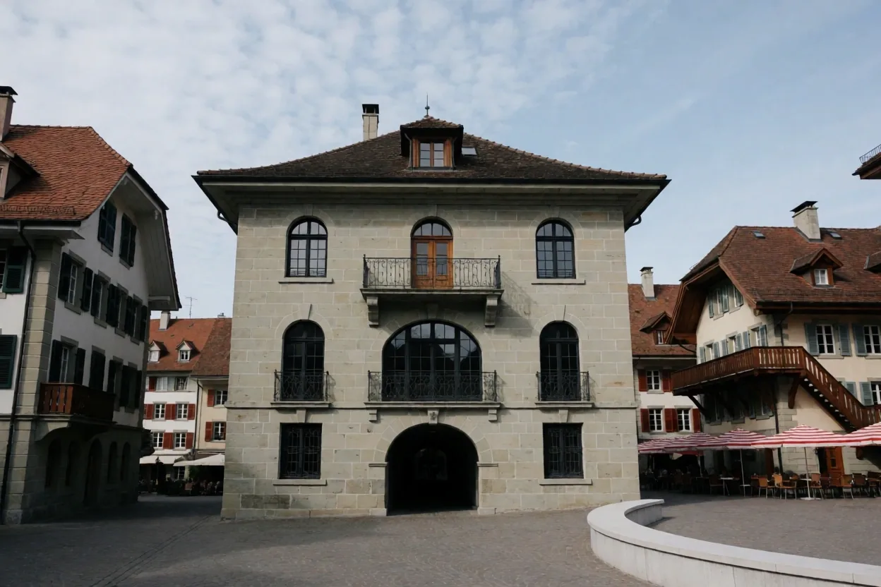 Schweizer Landschaft und Architektur